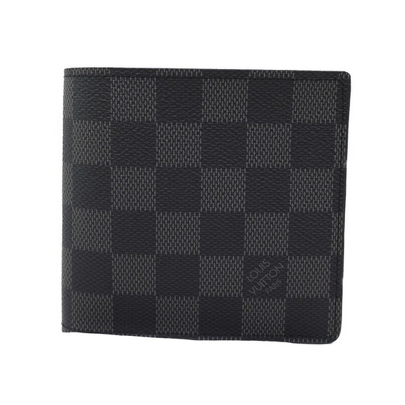 Louis Vuitton Graphite Black Bifold Wallet Portefeuille Damier Marco - Picture 1 of 5